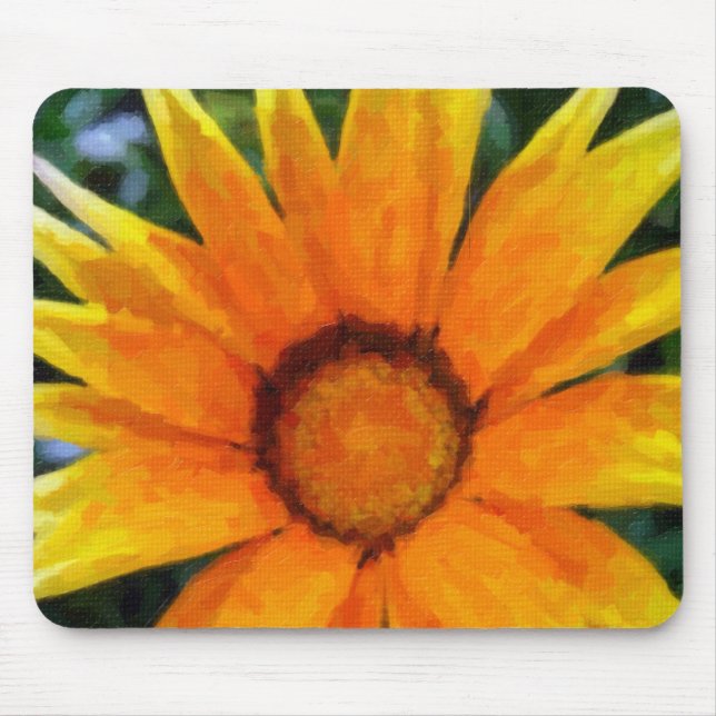 Yellow gazania mouse pad (Front)