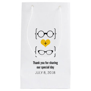 Yellow Geeky Glasses Gift Bag