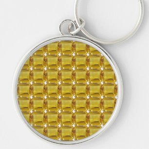 Yellow Gemstone Key Ring
