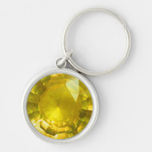 Yellow Gemstone Keychain
