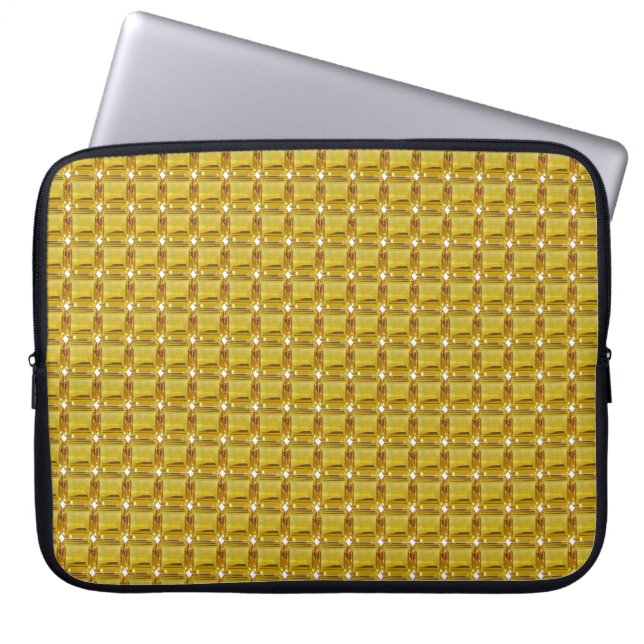 Yellow Gemstone Laptop Sleeve (Front)