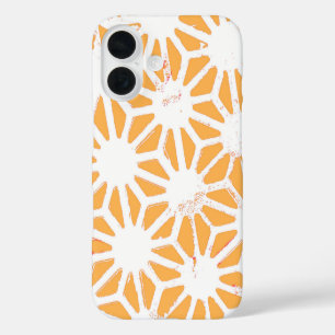 Yellow geometric pattern iPhone 16 case