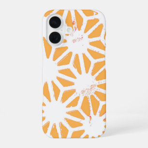 Yellow geometric pattern iPhone 16 case