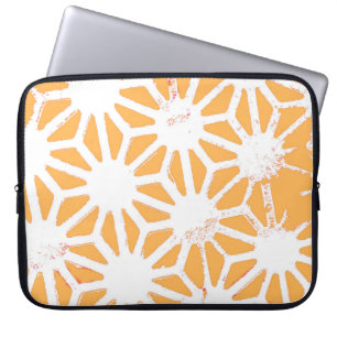 Yellow geometric pattern laptop sleeve