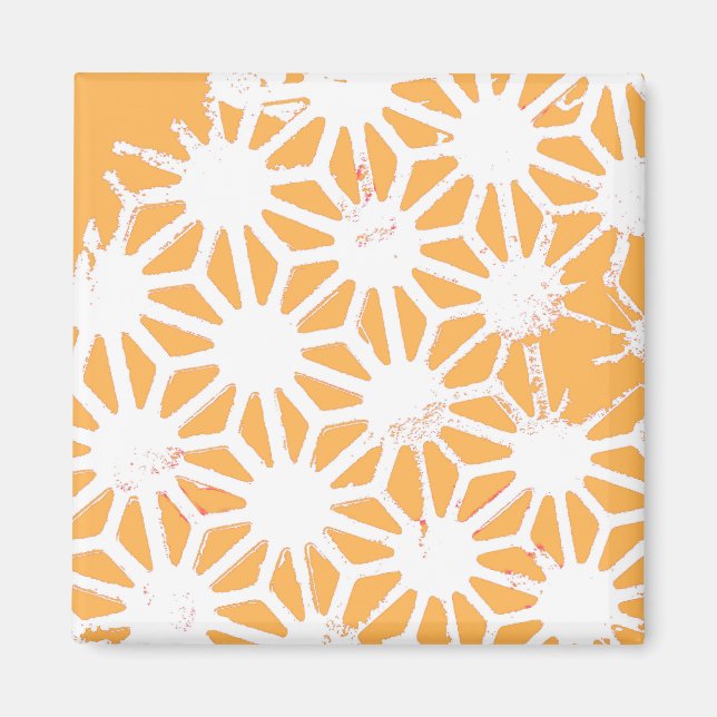 Yellow geometric pattern magnet (Front)