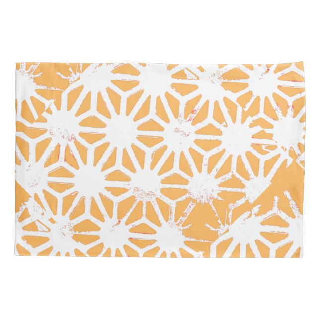 Yellow geometric pattern pillowcase (Back)