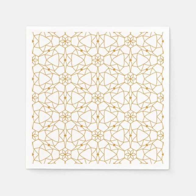 Yellow Geometry  Napkin (Front)