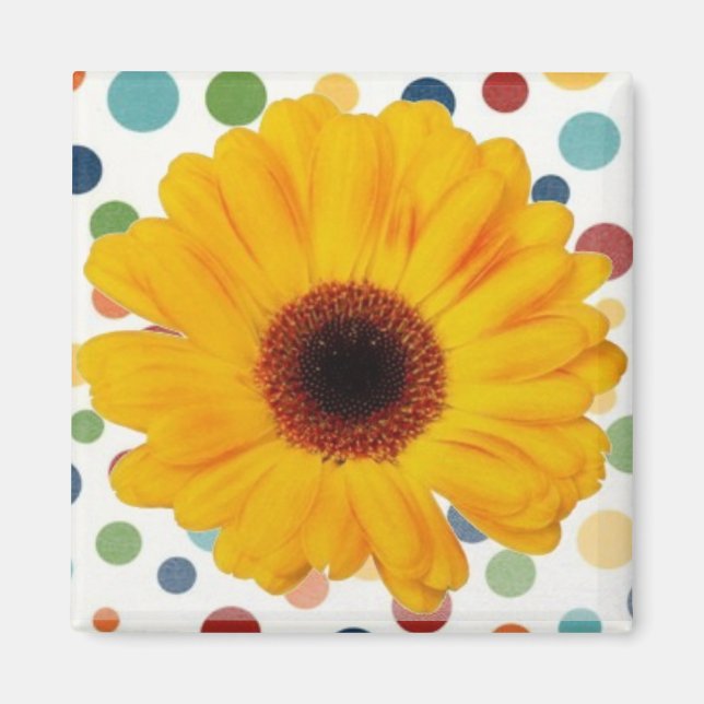 Yellow Gerber Daisy Magnet (Front)