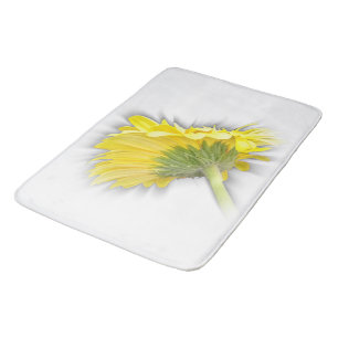 yellow gerbera daisy bath mat