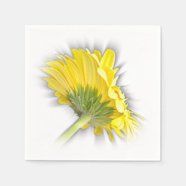 yellow gerbera daisy napkin (Front)