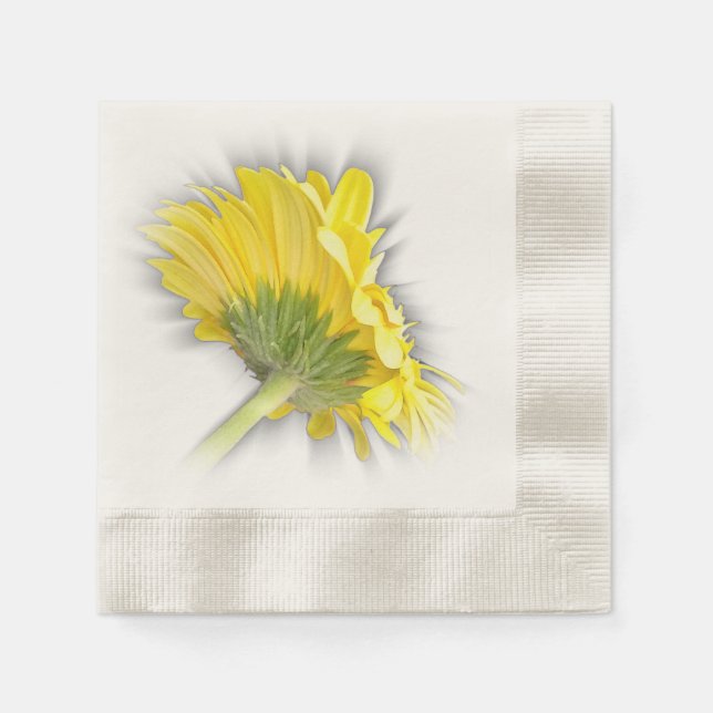 yellow gerbera daisy napkin (Front)
