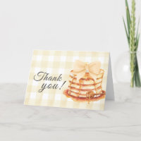 Yellow Gingham Bow Pancake Brunch Baby Shower