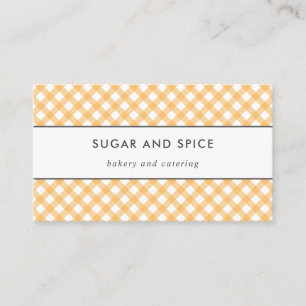 Yellow Gingham Business Card