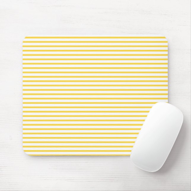 Yellow Gingham Chequered Mouse Pad (With Mouse)