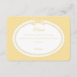 Yellow Gingham Coquette Bow Details Card