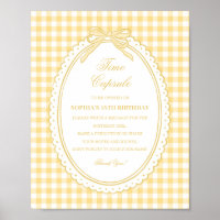 Yellow Gingham Coquette Bow Time Capsule Game