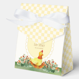 Yellow Gingham Farm Little Chicken Baby Shower Favour Box