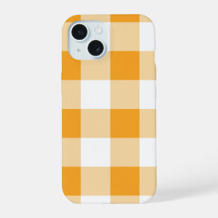 Yellow Gingham Pattern iPhone 15 Case