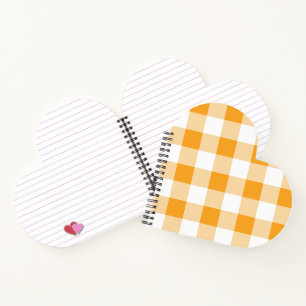 Yellow Gingham Pattern Notebook