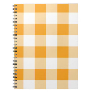 Yellow Gingham Pattern Notebook