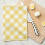 Yellow Gingham Plaid Pattern Tea Towel<br><div class="desc">Yellow gingham plaid pattern. You can resize the pattern.</div>