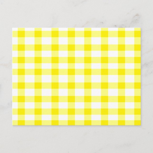Yellow Gingham Postcard (Front)