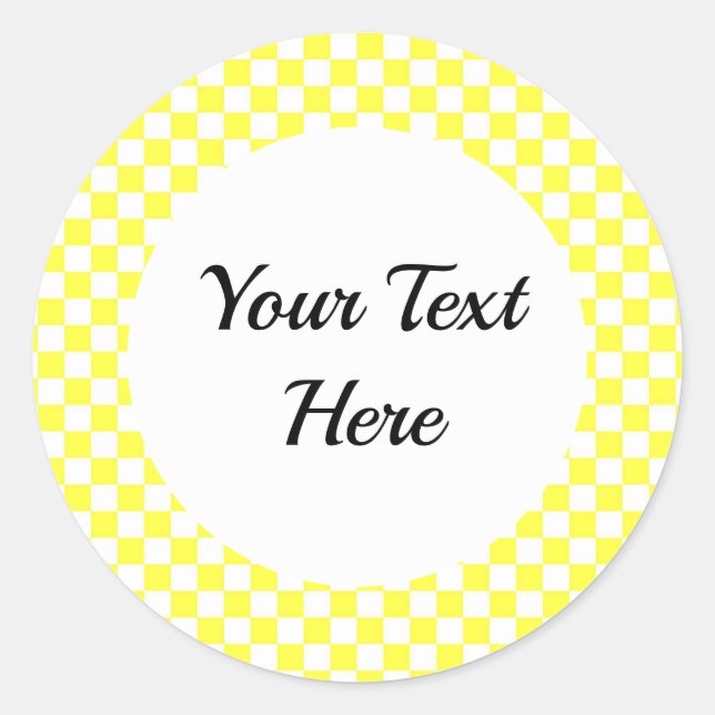 Yellow Gingham Sticker (Front)