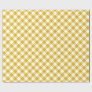 Yellow Gingham Wrapping Paper