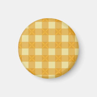 Yellow Gingham & Yellow Petals Magnet