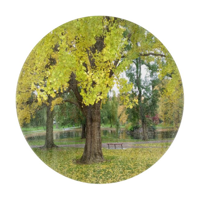 Yellow Gingko Tree Cutting Board (Front)