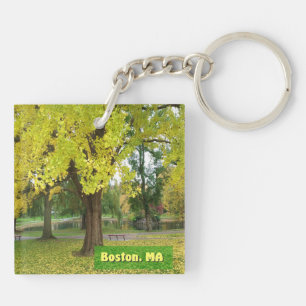 Yellow Gingko Tree Key Ring