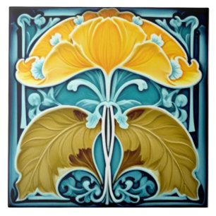 Yellow Ginko Flower Tile