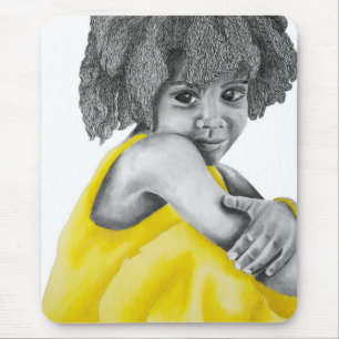 Yellow_Girl_1 Mouse Pad