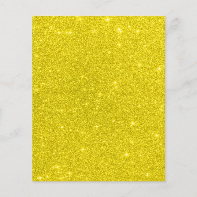 Yellow glitter scrapbook background paper (Front)
