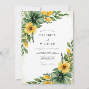 Yellow Glorious Meadow Wedding Invitation