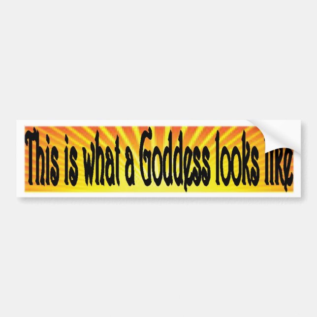 YELLOW GODDESS BUMPER STICKER (Front)