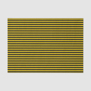 Yellow Gold and Black Striped Tissue Paper