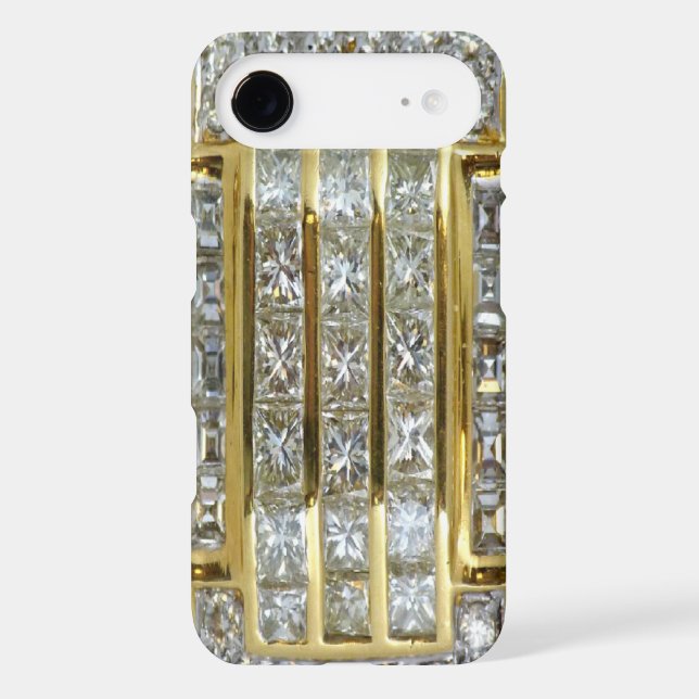 Yellow Gold and Diamond Art iPhone 5 Case (Back)