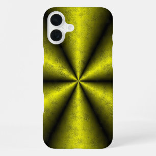 Yellow Gold Black Rainbow in Leather optik iPhone 16 Plus Case