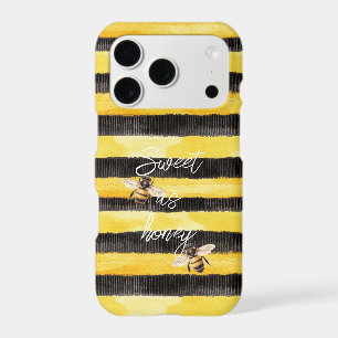Yellow Gold Black Stripes Honey Bee