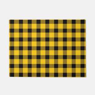 Yellow / Gold Buffalo Country Lumberjack Plaid Doormat