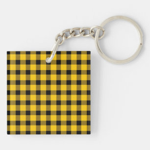 Yellow / Gold Buffalo Country Lumberjack Plaid Key Ring