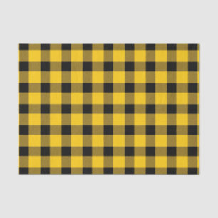 Yellow / Gold Buffalo Country Lumberjack Plaid Tissue Paper