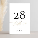 Yellow Gold Calligraphy Modern Wedding Table Number<br><div class="desc">Yellow Gold Calligraphy Modern Wedding Table Number - modern and impressive - part of a collection</div>