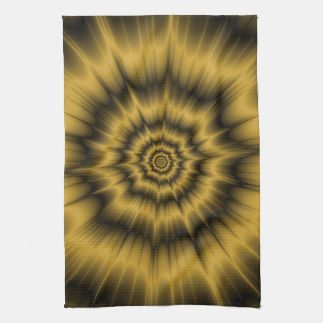 Yellow Gold Explosion Kitchen Towel (Vertical)