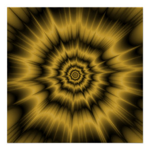 Yellow Gold Explosion Zazzle Perfect Poster