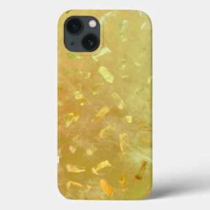 Yellow & Gold Faux Glitter Texture iPhone 13 Case