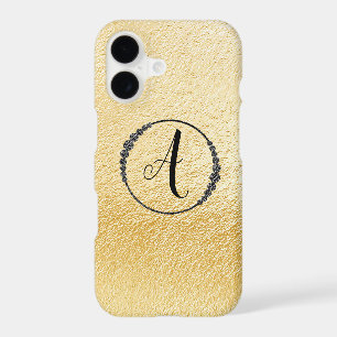 *~* Yellow Gold Foil Black Diamond Frame Monogram