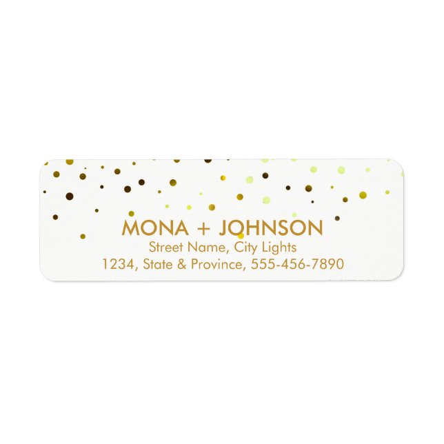 Yellow Gold Glitter Sparkle Confetti Dots Modern (Front)