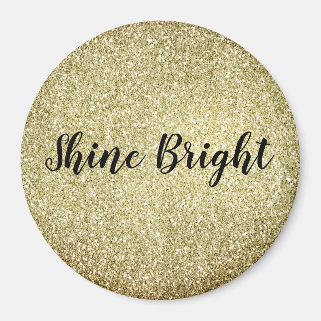 Yellow Gold Glitz Glitter         Magnet (Front)
